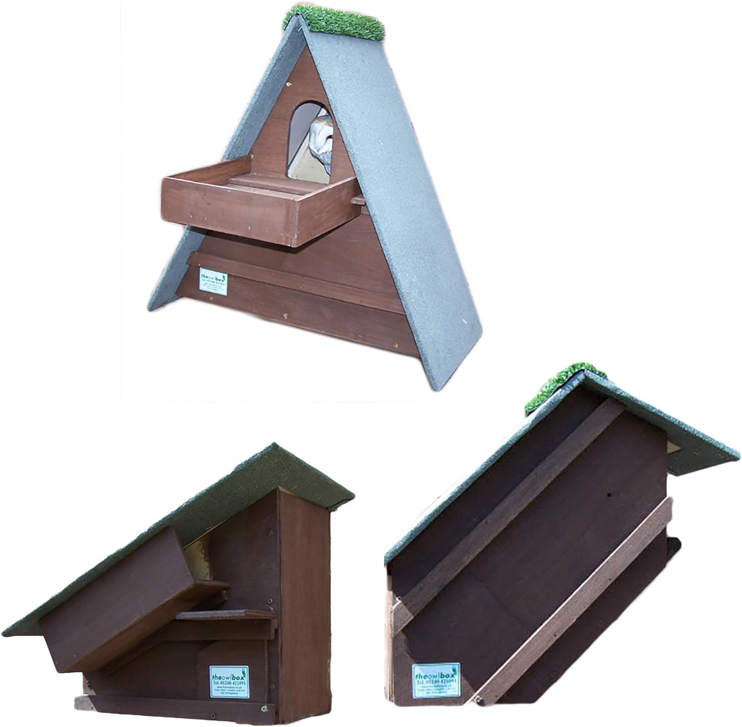 Owl Nest Box set with Triangle Barn owl Box